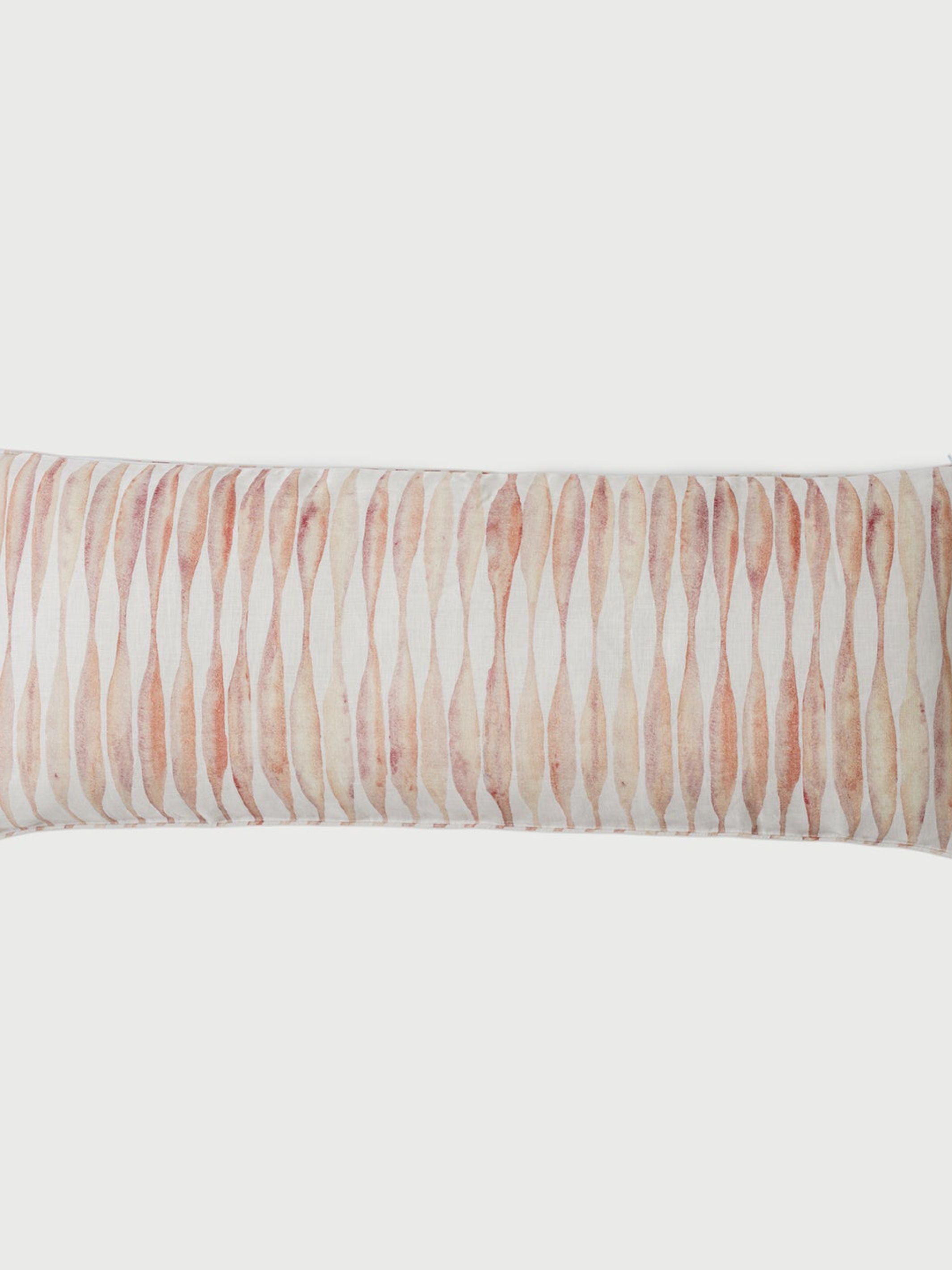 Cushion Cover - Ripple Blush Lumbar Linen