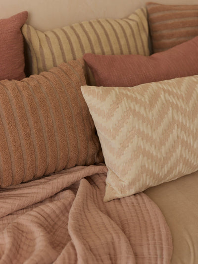 Cushion Cover - Striped Ivory