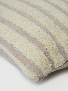 Cushion Cover - Striped Ivory Oblong
