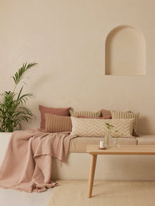 Cushion Cover - Chevron Blush Lumbar