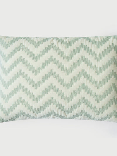 Cushion Cover - Chevron Green Oblong