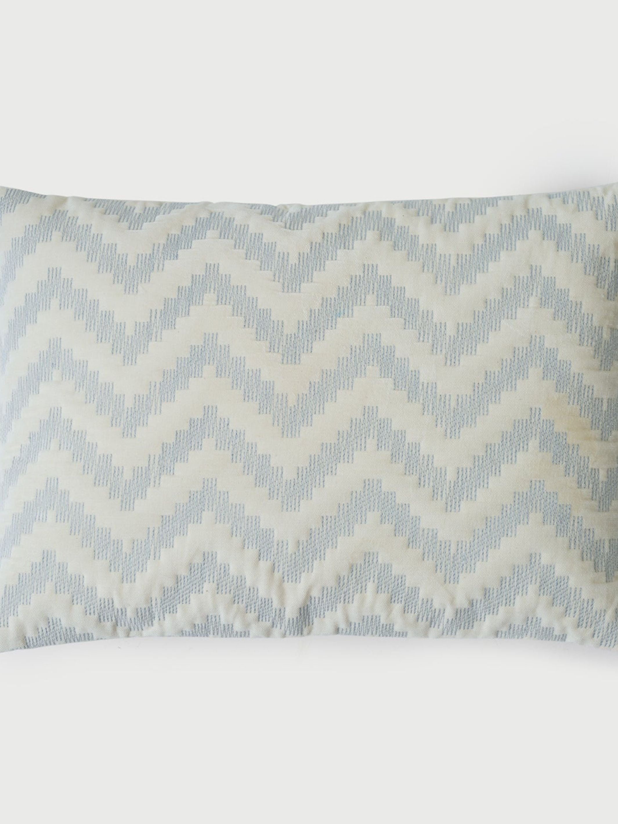 Cushion Cover - Chevron Blue Oblong