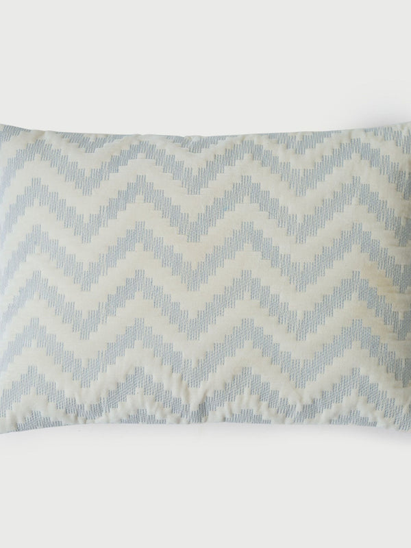 Cushion Cover - Chevron Blue Oblong