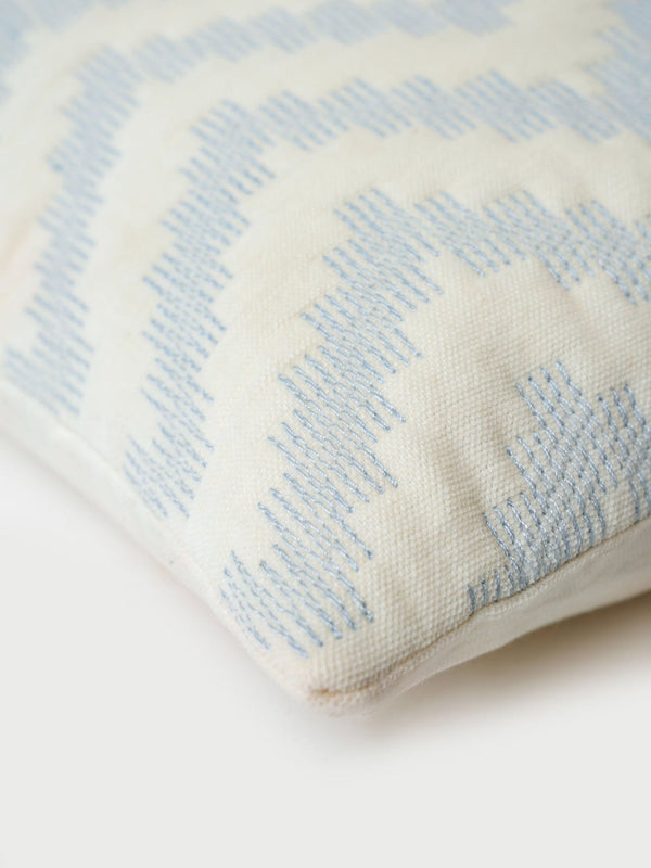 Cushion Cover - Chevron Blue Oblong