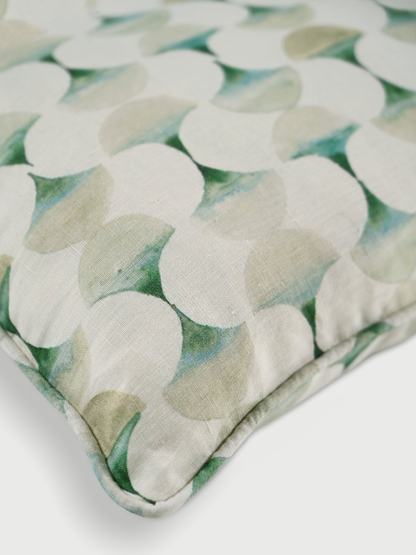 Cove Teal Oblong Linen Cushion Cover