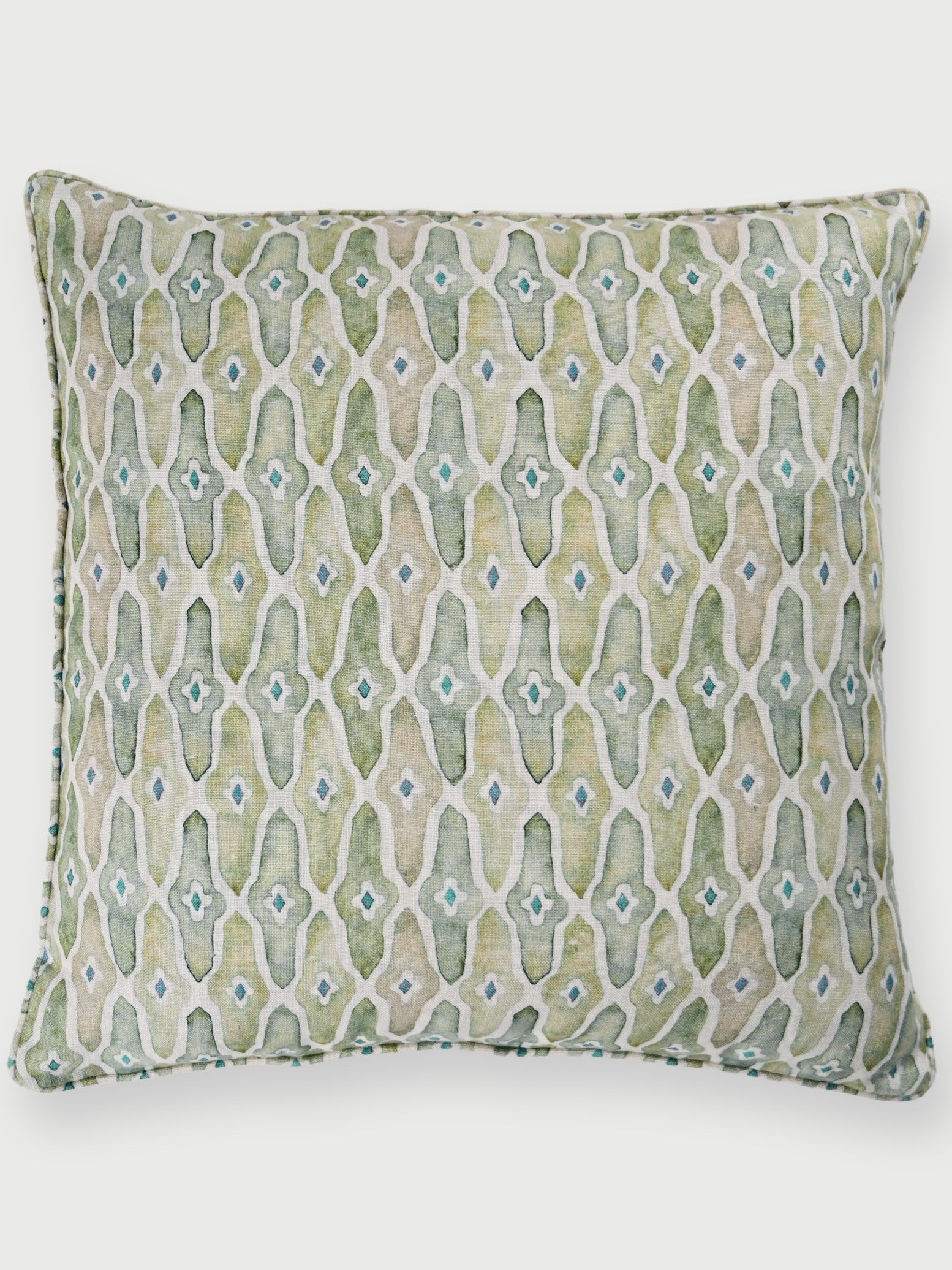 Cushion Cover - Mosaic Sage Linen