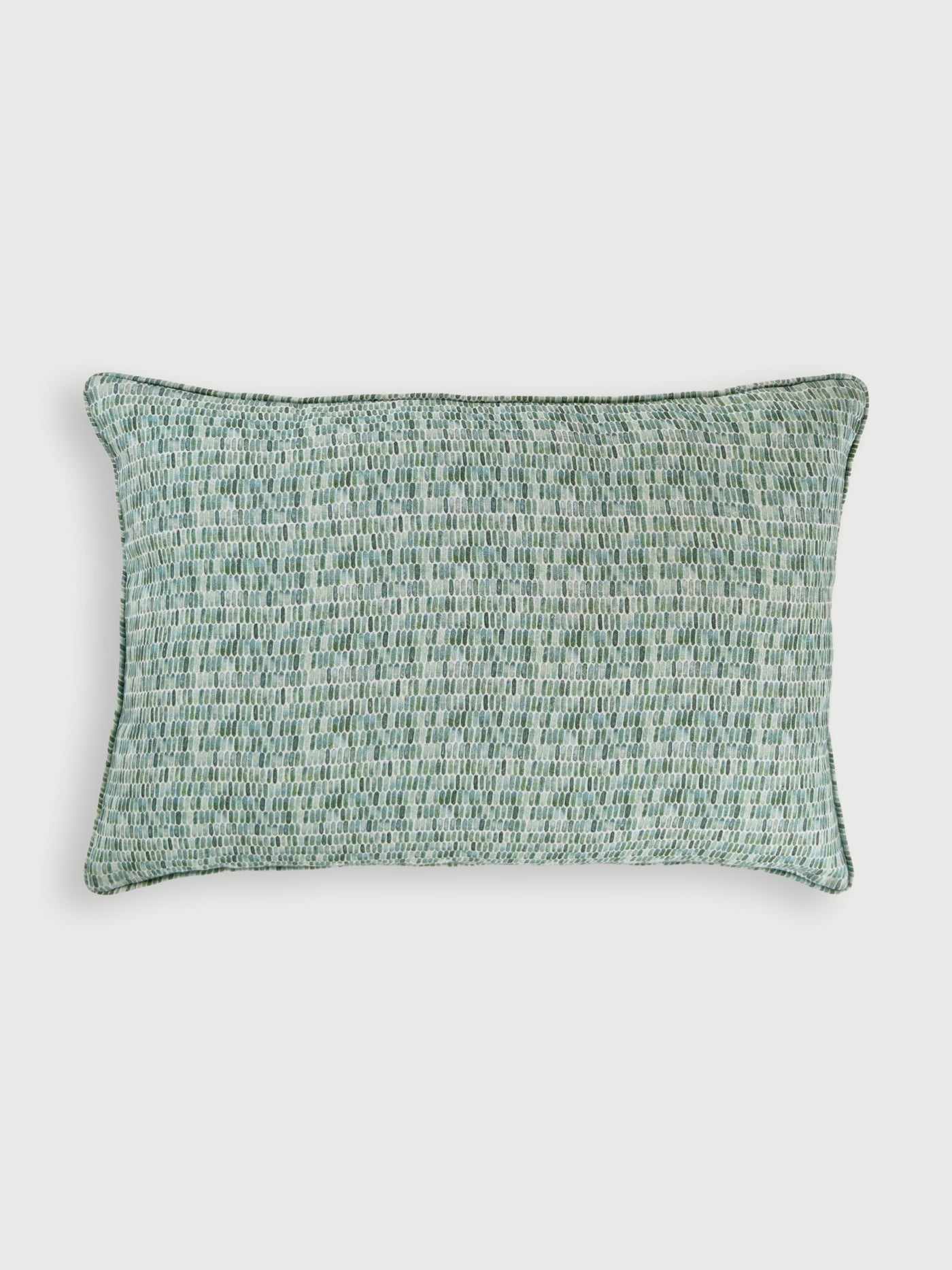 Speckle Teal Linen Oblong Cushion Cover