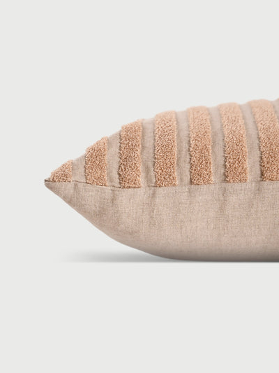 Cushion Cover - Stripe Embroidered Linen