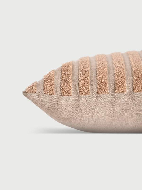 Cushion Cover - Stripe Embroidered Linen