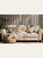 Cushion Cover - Stripe Embroidered Linen