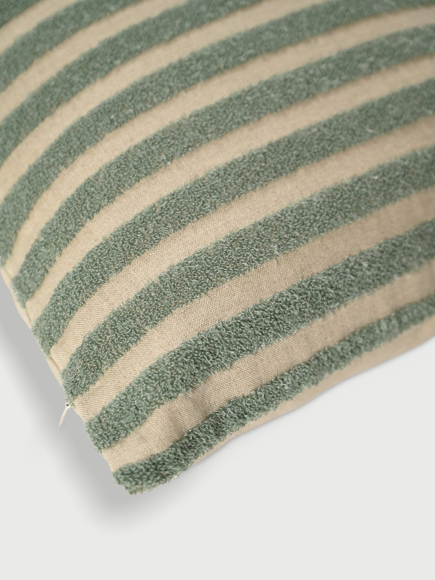 Stripe Embroidered Linen Cushion Cover