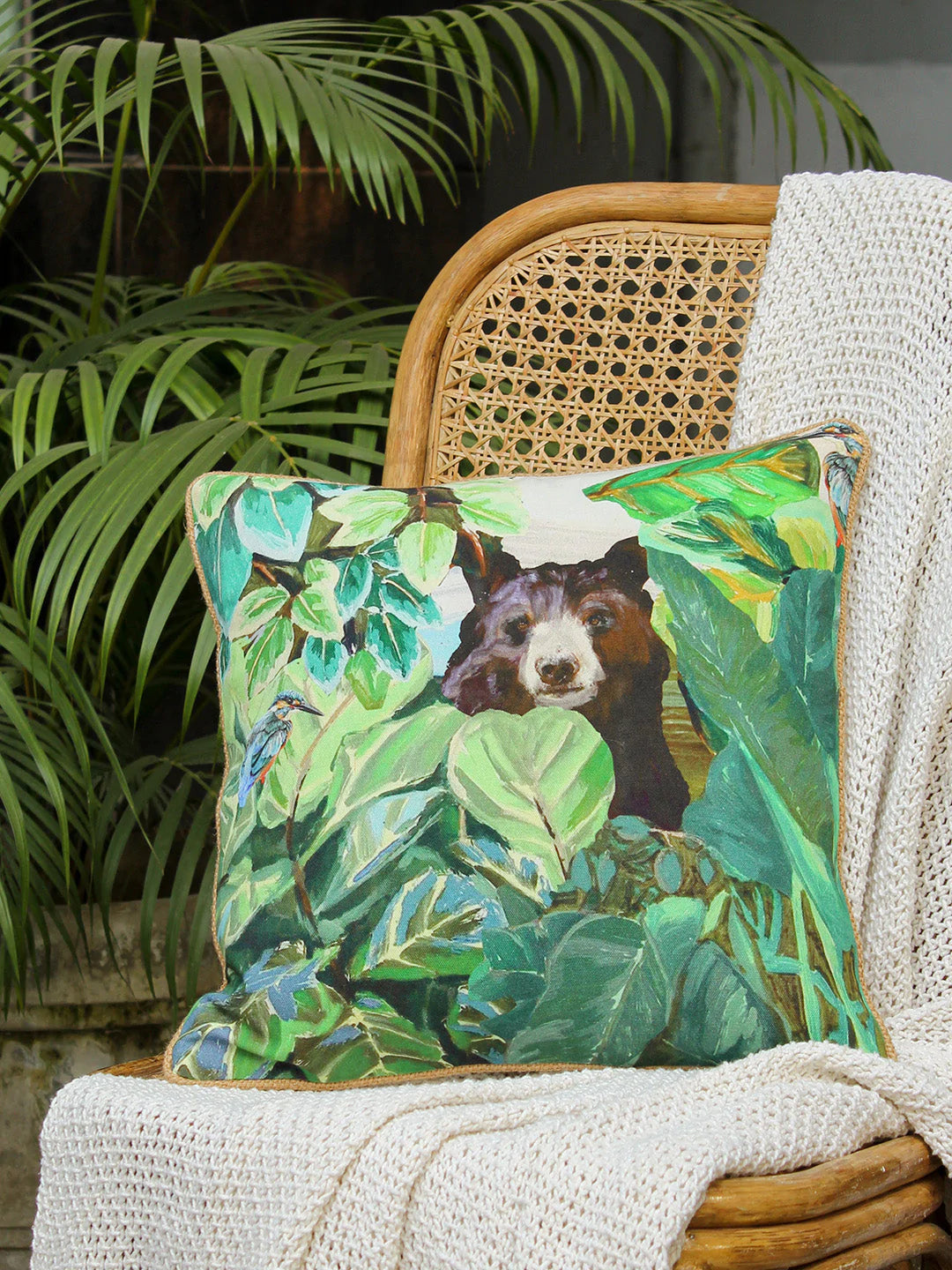 Namdapha Green Cushion Cover