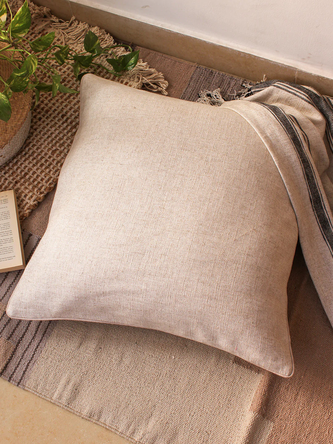 Sahyadri Cushion Cover - Natural