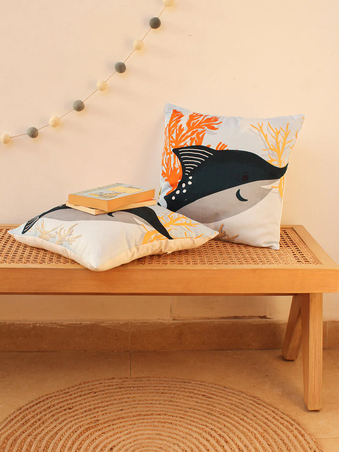 The Blue Swordfish Cushion Cover
