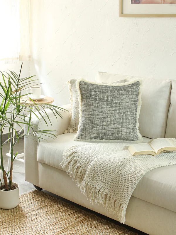 Matsya Vala Cushion Cover (Black)