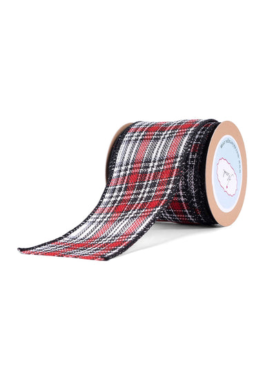 Black & White Plaid Ribbon