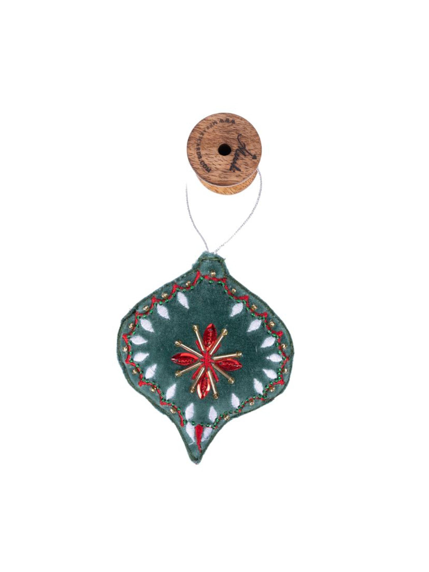 Heart & Onion Shaped Embroidered Ornaments