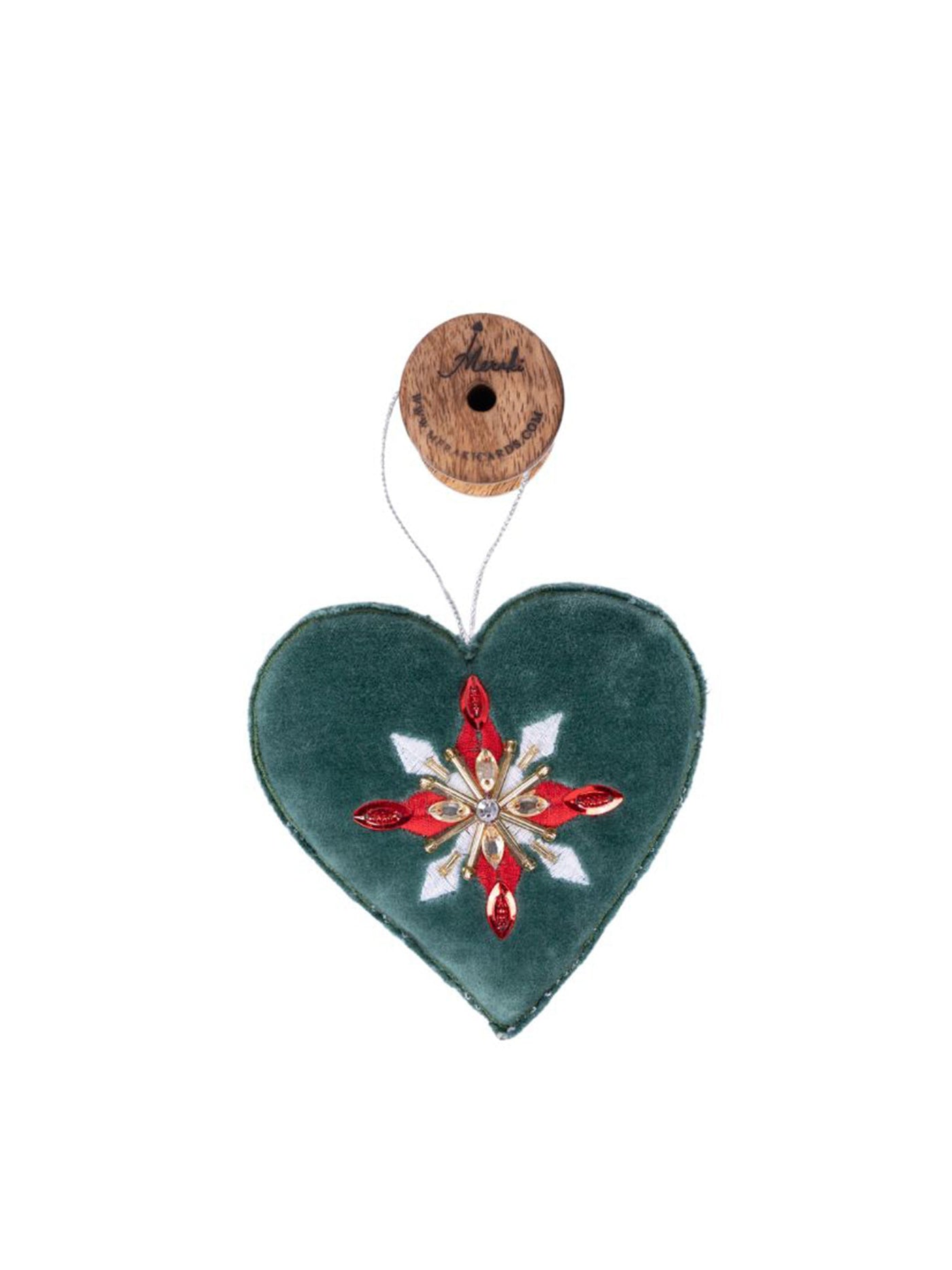 Heart & Onion Shaped Embroidered Ornaments