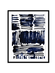 Wall Prints - Indigo Stripes II