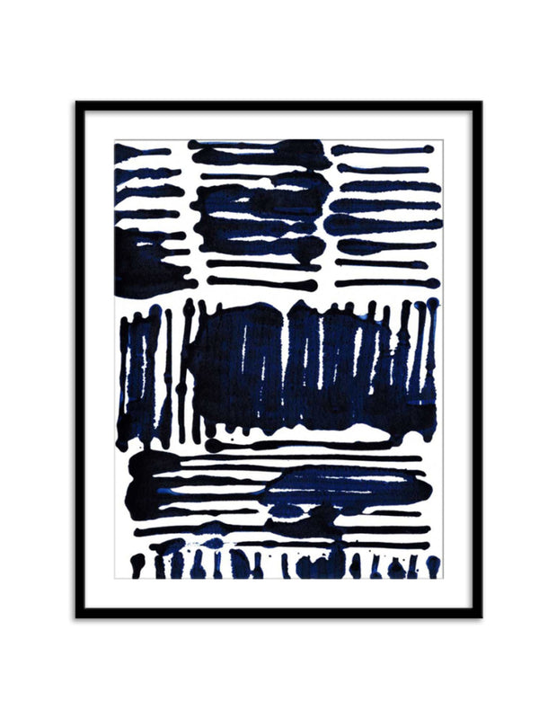 Wall Prints - Indigo Stripes II
