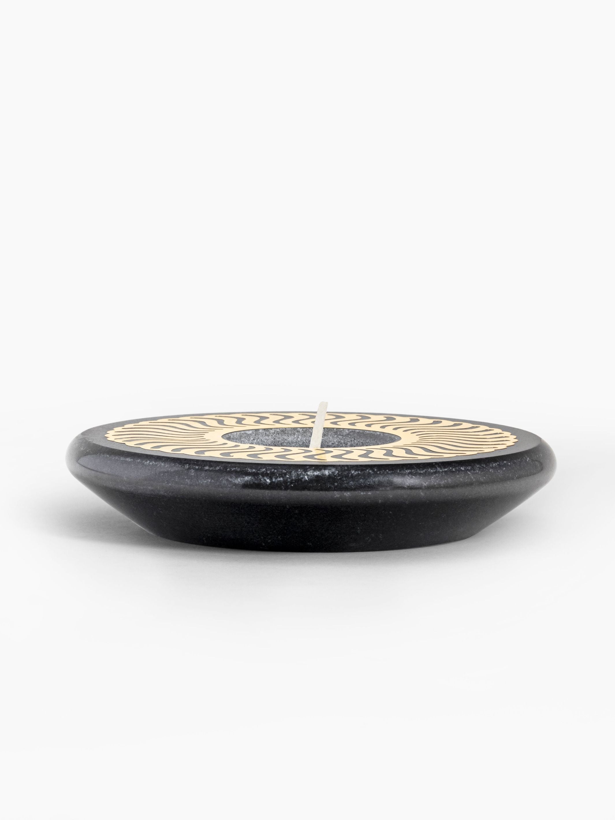 Tea Light Candle Holder Celestial - Black