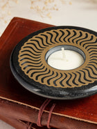 Tea Light Candle Holder Celestial - Black