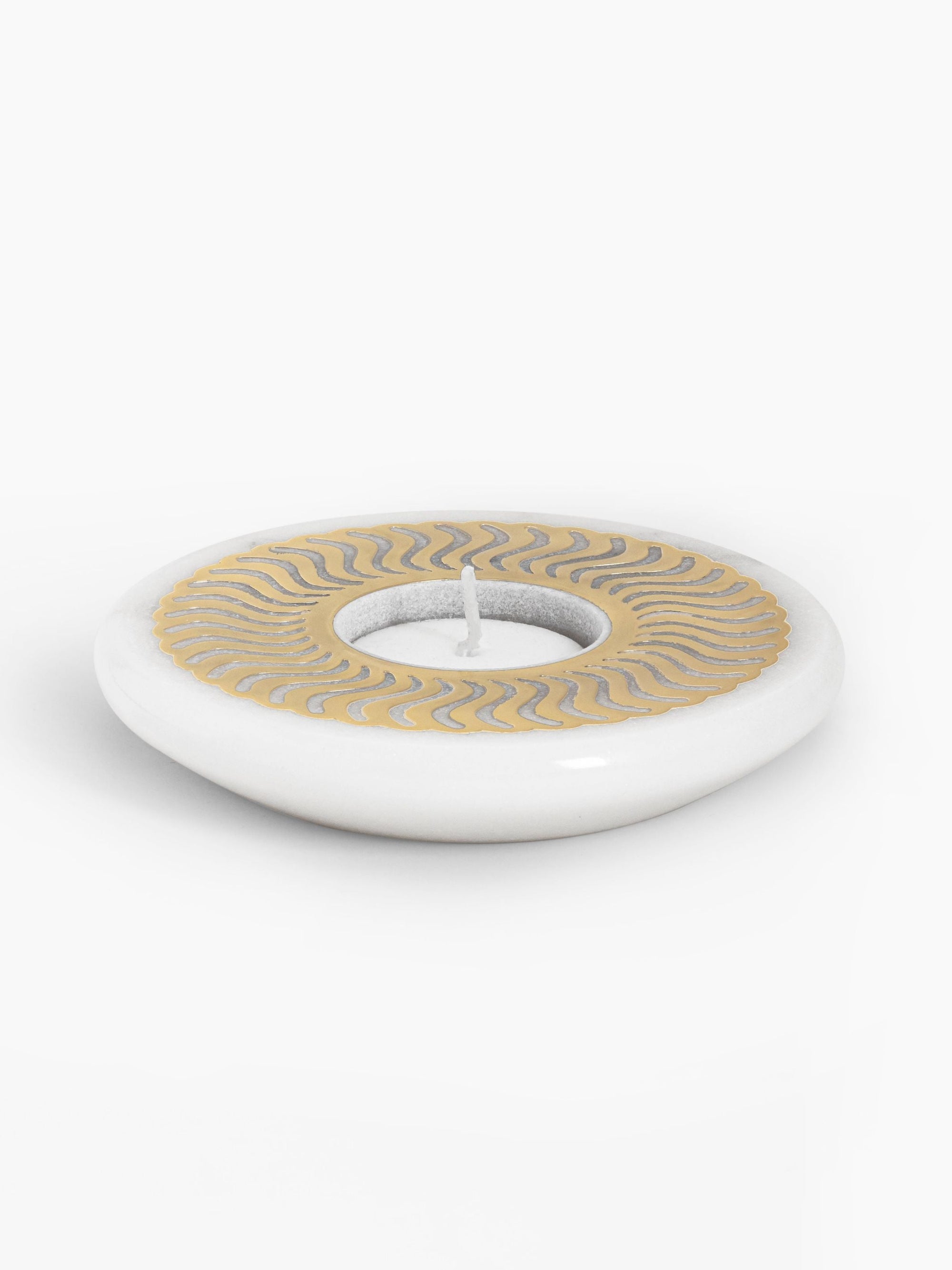 Tea Light Candle Holder Celestial - White