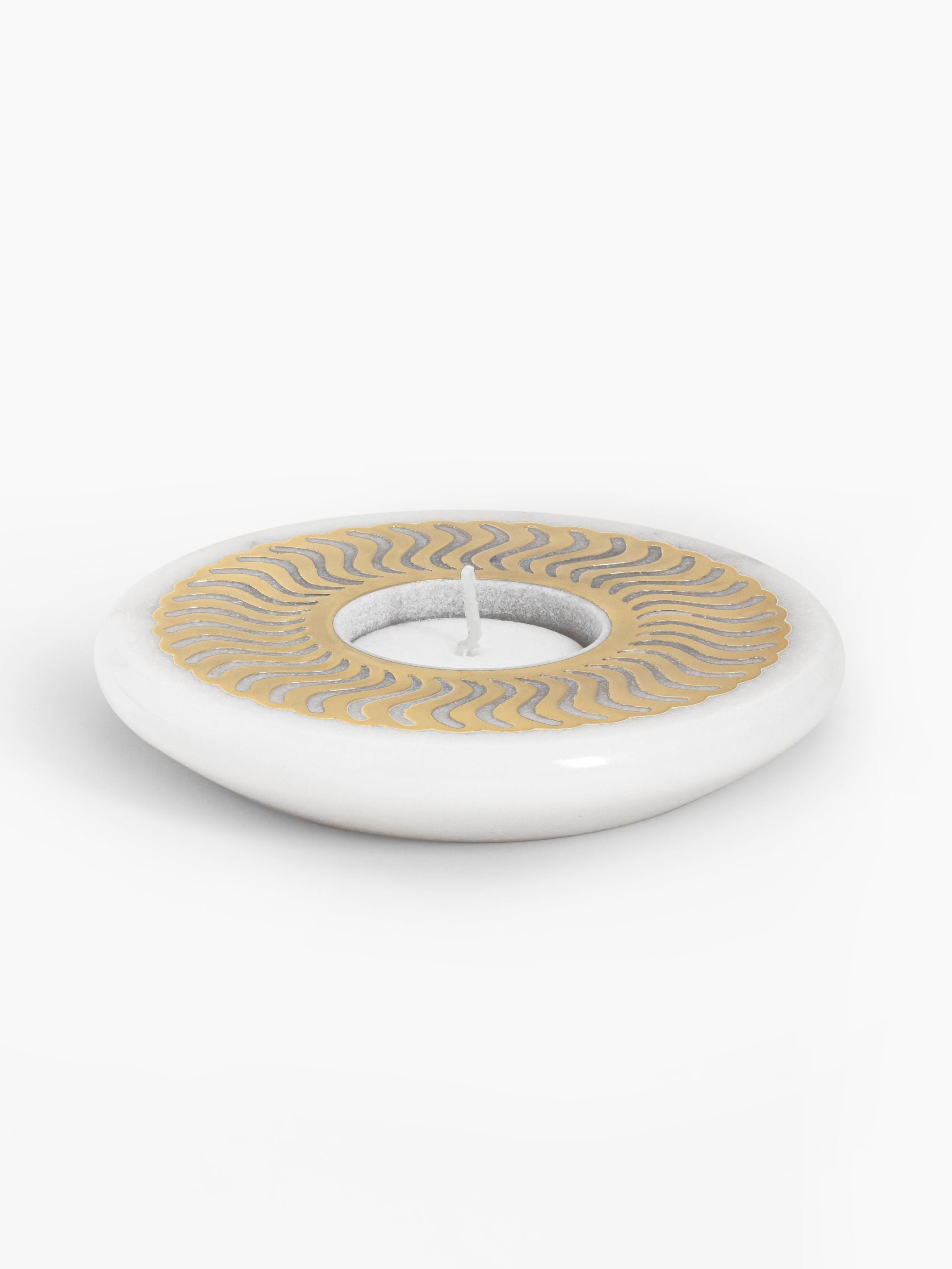Tea Light Candle Holder Celestial - White