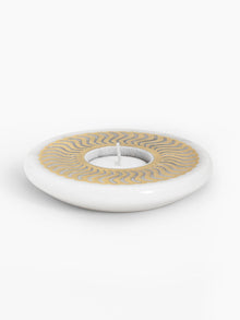 Tea Light Candle Holder Celestial - White