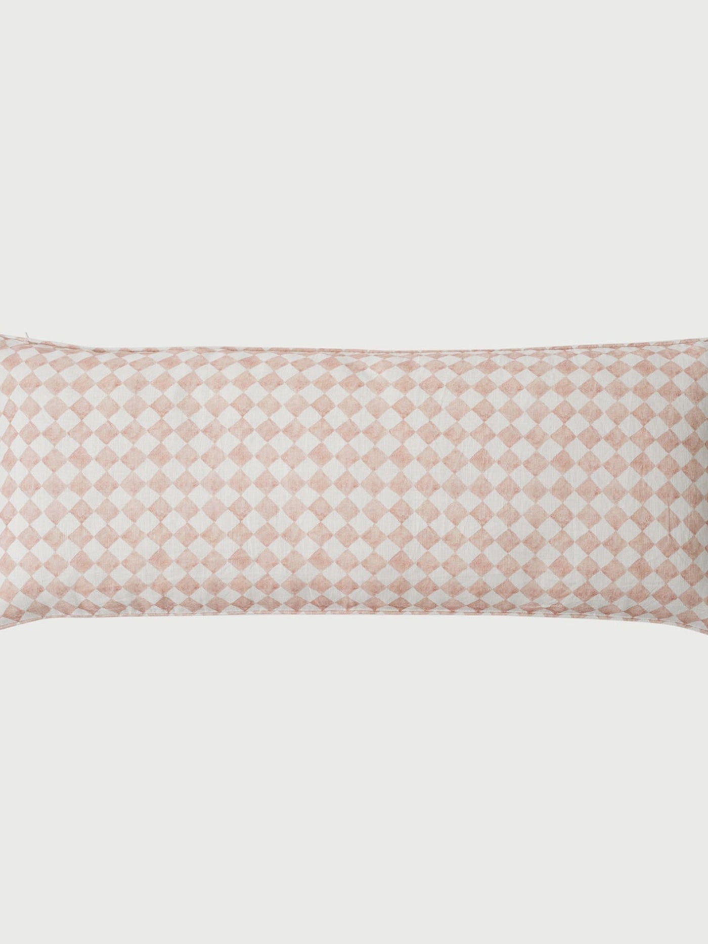 Cushion Cover - Checker Blush Lumbar