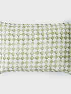 Cushion Cover - Checker Green Oblong
