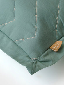Quilted Bedding Set - Chevron Green