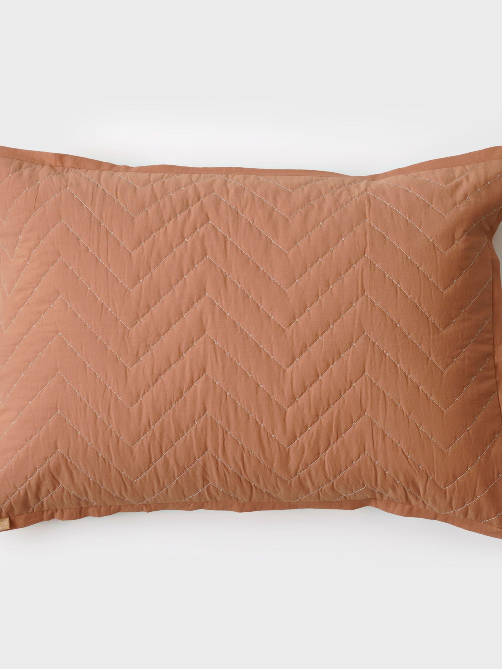Quilted Bedding Set - Chevron Blush