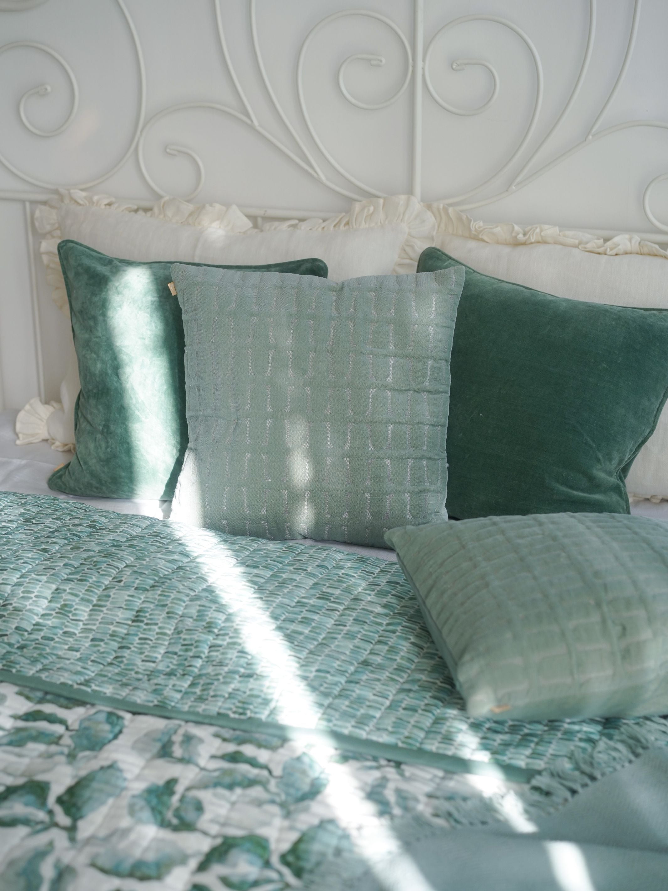 Cushion Cover - Eucalyptus Velvet