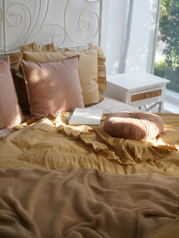 Duvet Cover - Ruffle Ochre