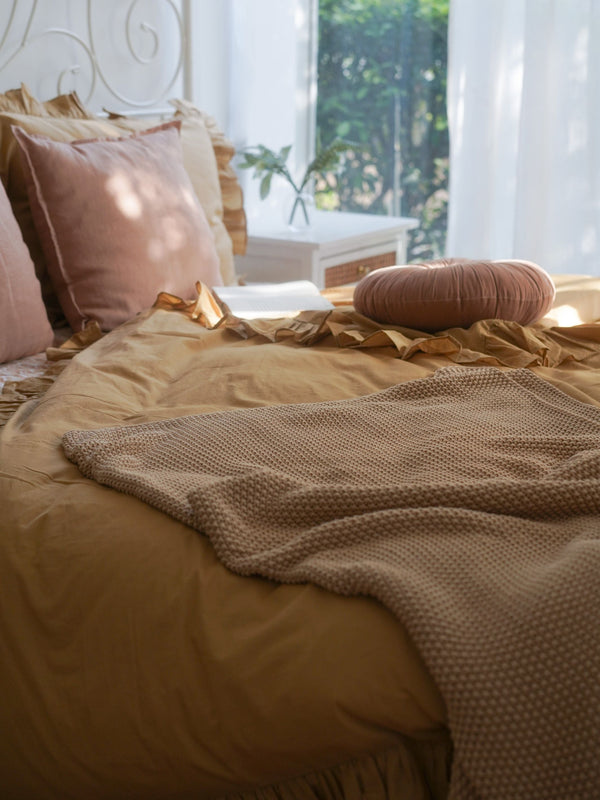 Duvet Cover - Ruffle Ochre