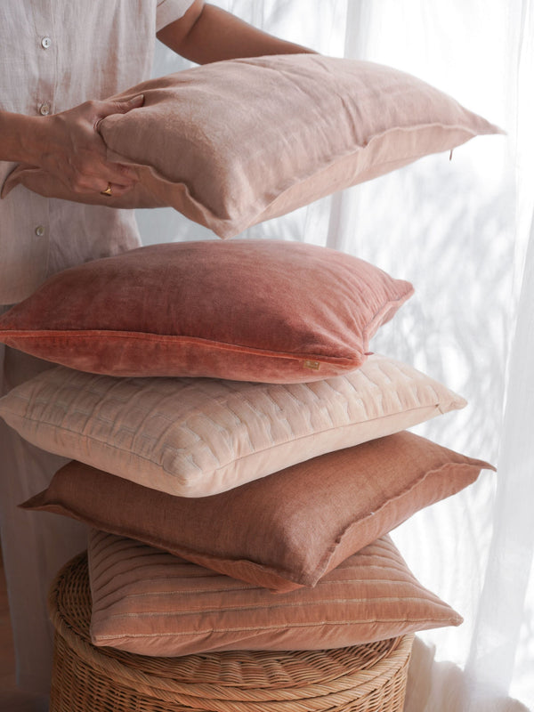 Cushion Cover - Ochre Velvet