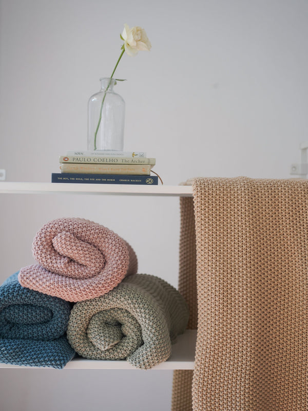 Throw - Sage Moss Knit