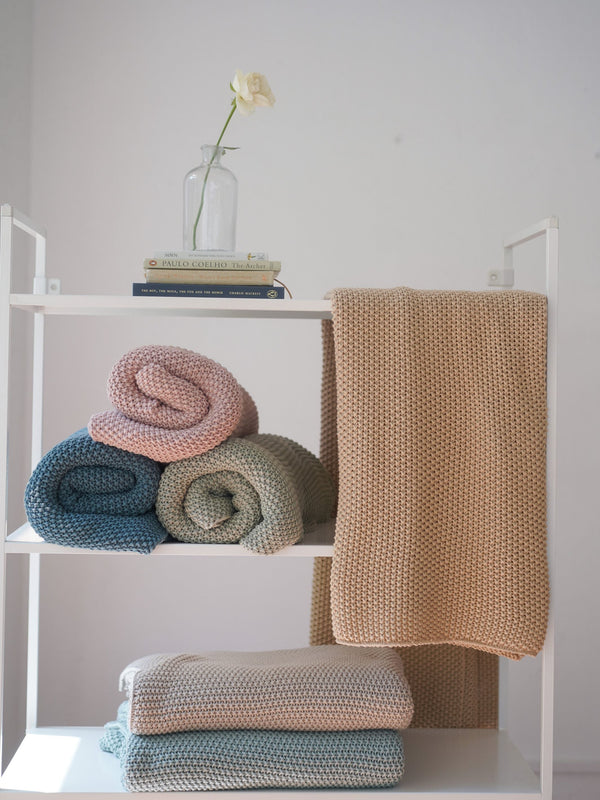 Throw - Sand Moss Knit