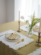 Table Napkin - Checker Ochre
