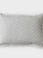 Quilted Bedding Set - Chevron Ivory