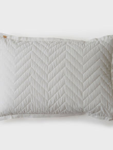 Quilted Bedding Set - Chevron Ivory
