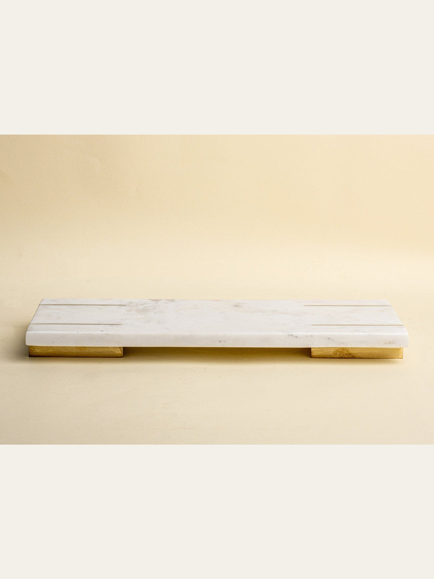 Marble Tray With Gold Base
