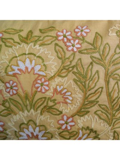 Cushion Cover - Dast-e-Gul Aari Embroidered - Beige