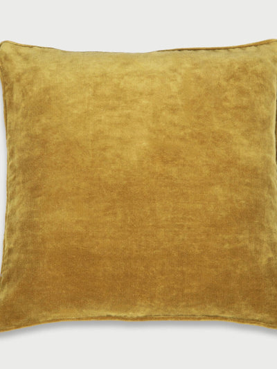Cushion Cover - Ochre Velvet Euro Sham