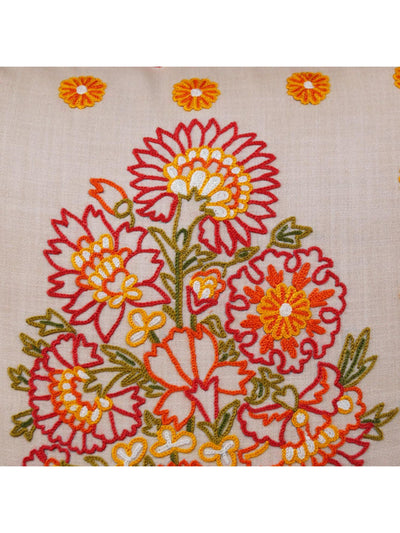 Cushion Cover - Dilara Aari Embroidered Cream