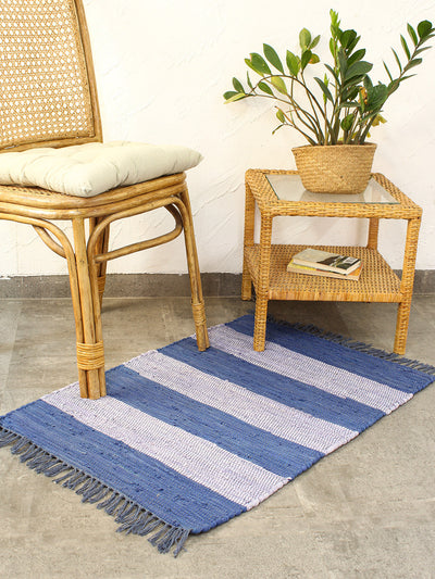 Cherai Recycle Chindi Rug Blue