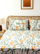 Amra Rust Fitted Bedsheet With Pillow Cover