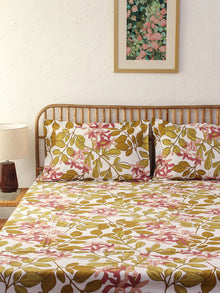 Moringa Pink Fitted Sheet with Pillow Cover