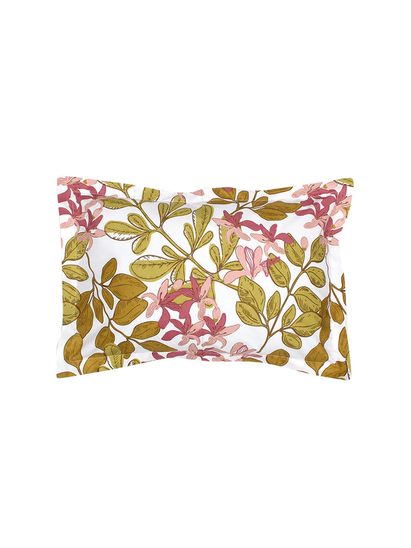 Moringa Pink Fitted Bedsheet With Pillow Cover